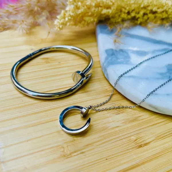 Set Jewelry Screw Bracelet & Necklace - Image 2