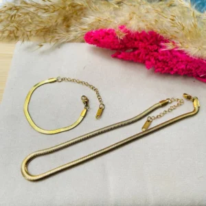 Set Jewelry Stainless Steel Snak Back